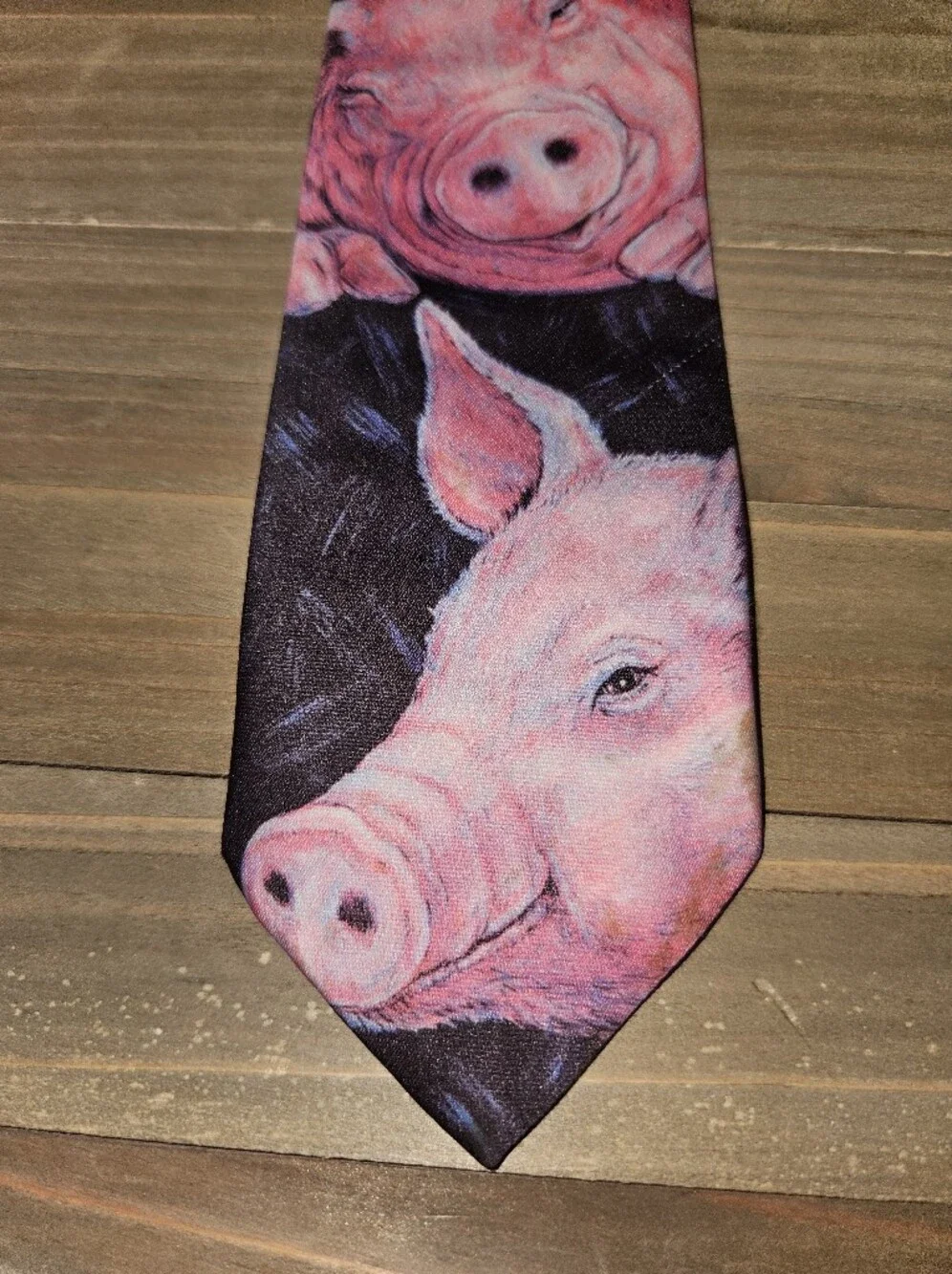 Ralph Marlin Pink Pig Print Kids Tie